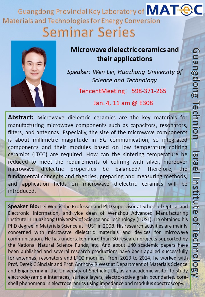 Microwave dielectric ceramics and their applications – University Events